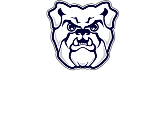 巴黎人贵宾厅 University logo. Bulldog head above word mark